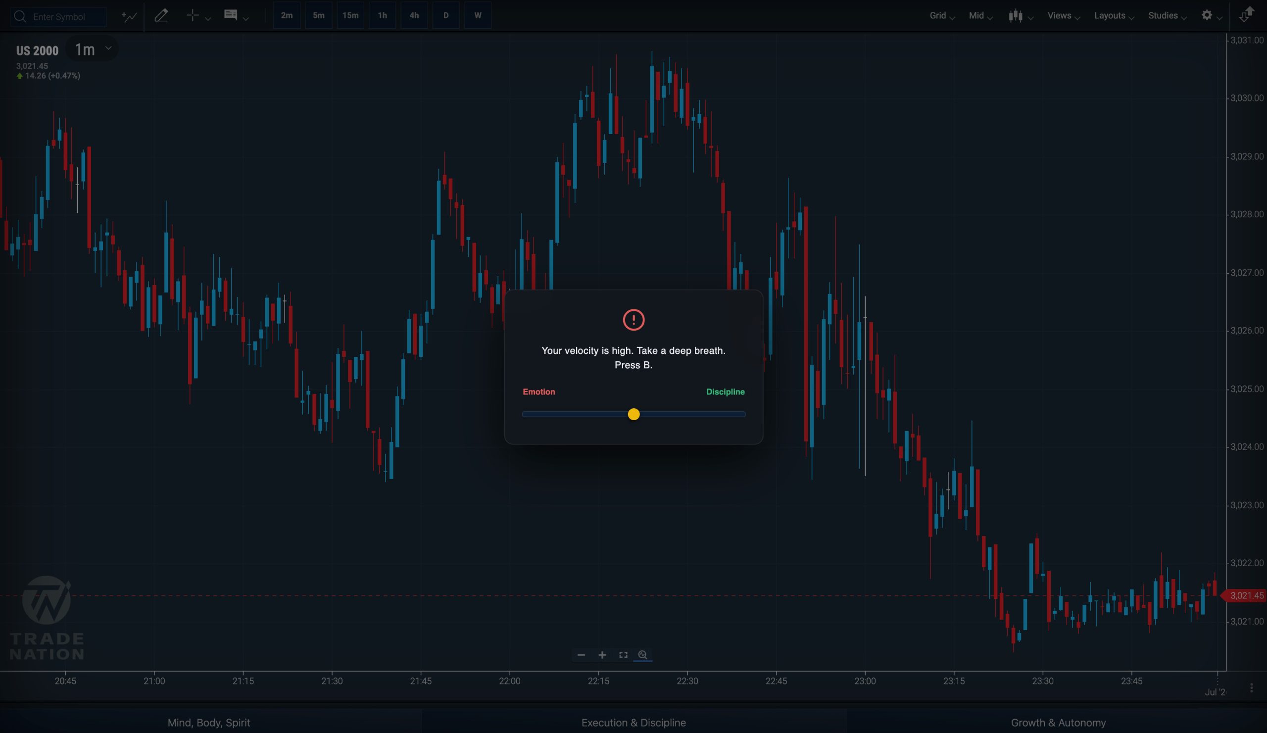 TapeFlow on the trading chart