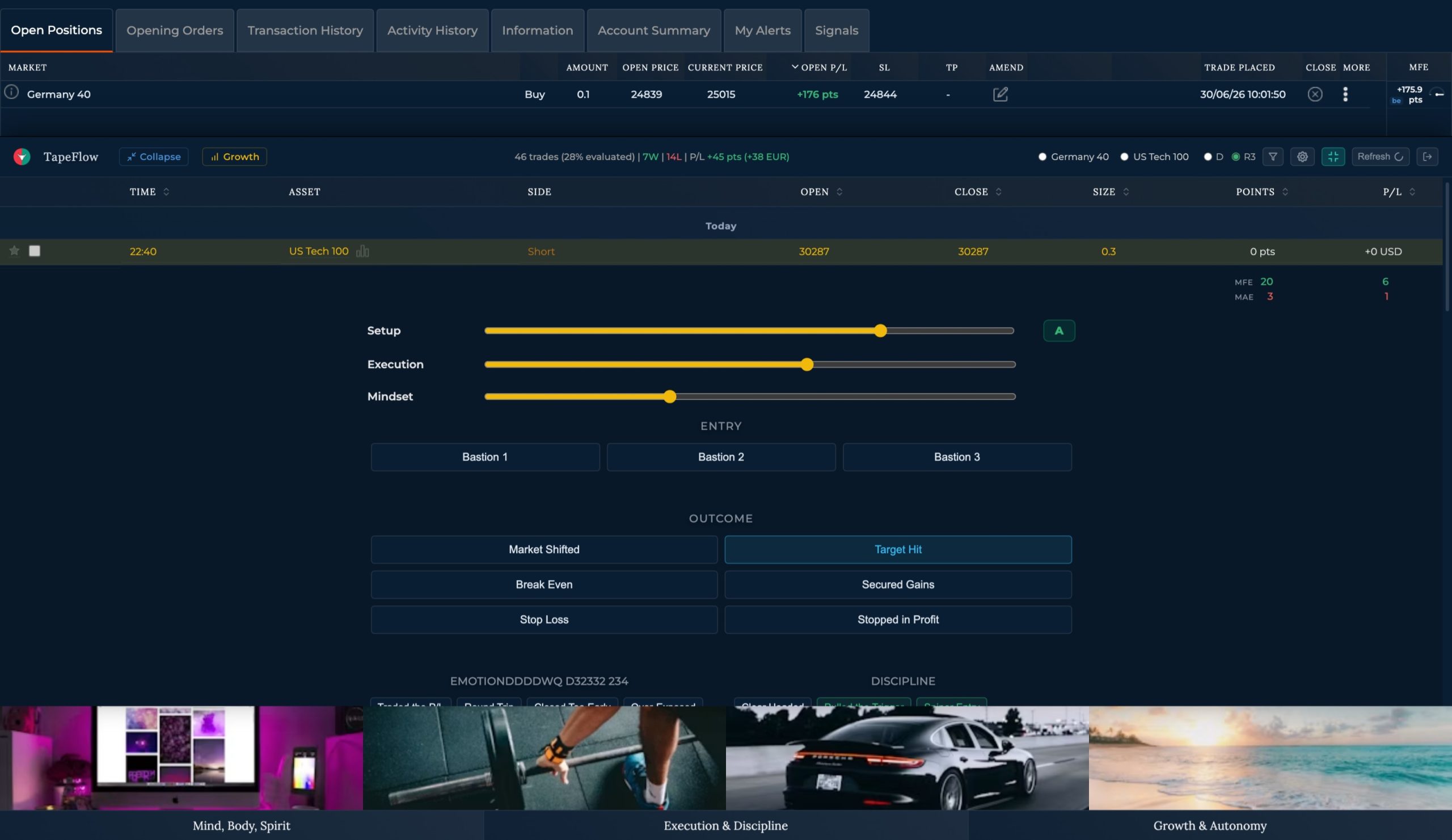 TapeFlow in-platform view
